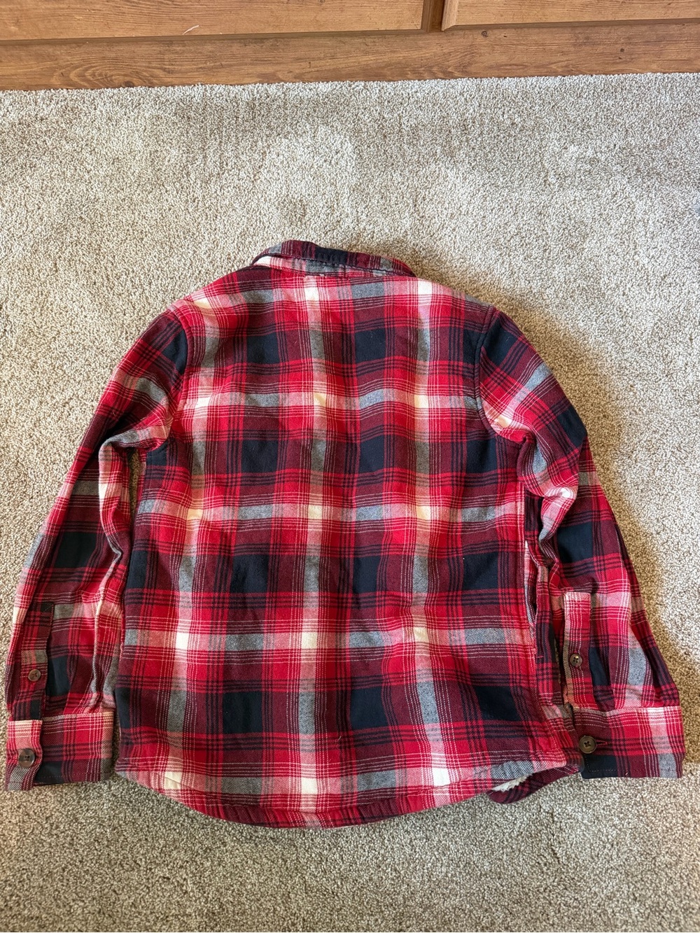 Sonoma Red Black and White Plaid Button-Up Jacket
